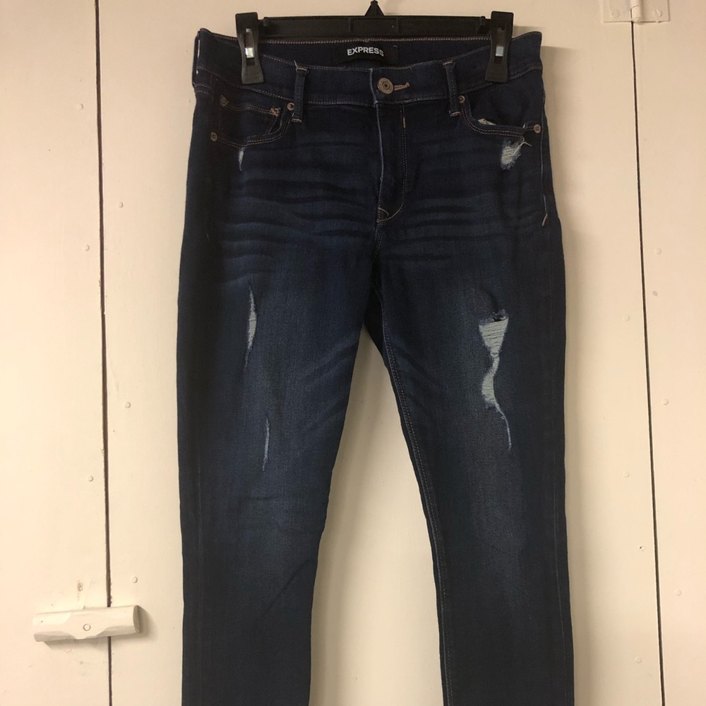 Express Jean Legging Skinny Mid Rise SZ 8 short